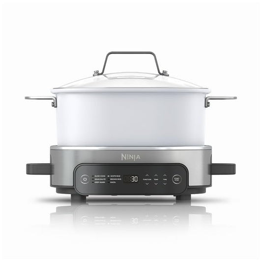 Foodi 6.5 Qt Everyday Possible Cooker, Stainless Steel/White, Multi Cooker, Slow Cooker, MC1100, ADJUSTABLE TEMPERATURE CONTROL