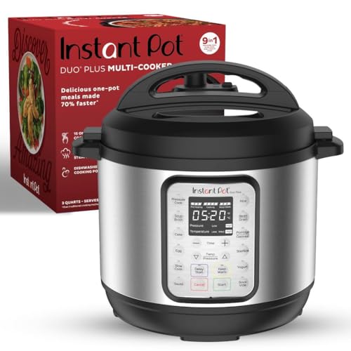 Instant Pot Duo Plus 9-in-1 Electric Pressure Cooker, Slow Cooker, Rice Cooker, Steamer, Sauté, Yogurt Maker, Warmer & Sterilizer, Includes App With Over 800 Recipes, Stainless Steel, 6 Quart