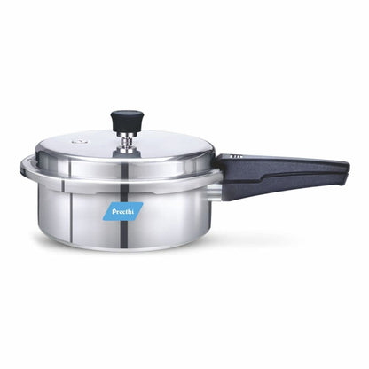 Preethi Induction Base Outer Lid Aluminium Pressure Cooker, 2 Litres, Silver