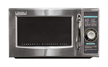 Sharp R-21LCFS Medium Duty Commercial Microwave (Dial Timer, 1000-Watts, 120-Volts) (Update of R-21LCF),Silver