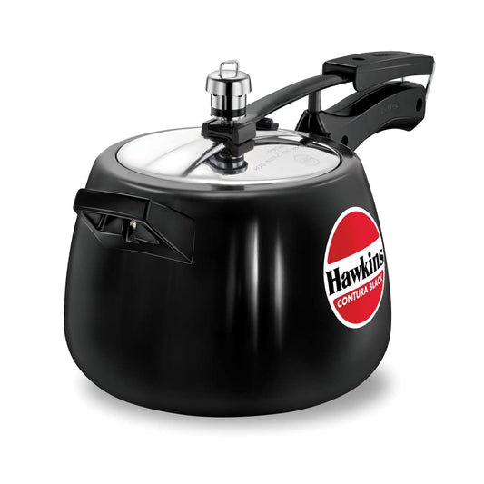 Hawkins CB40 Hard Anodised Pressure Cooker, 4-Liter, Contura Black