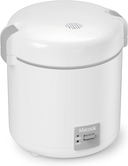 Rice Cooker Small 1-1.5 Cups Uncooked(3 Cups Cooked), Mini Rice Cooker with Removable Nonstick Pot, One Touch&Keep Warm Function, Travel Rice Cooker for Soup Grain Oatmeal Veggie, White