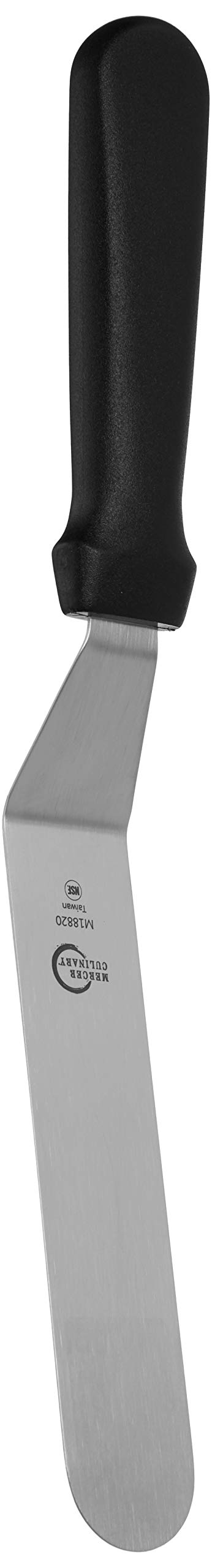 Mercer Culinary Offset Spatula, 8 Inch, Stainless Steel, 8" x 1 3/8" (20.3 x 3.5 cm), Black