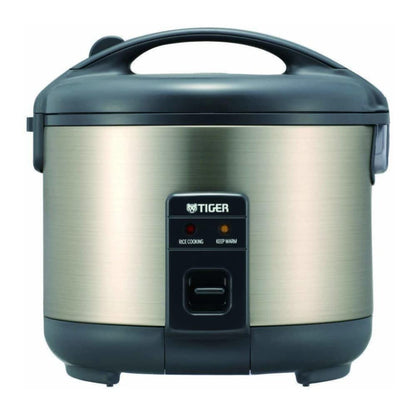 Tiger JNP-S18U-HU 10-Cup (Uncooked) Rice Cooker and Warmer, Stainless Steel Gray