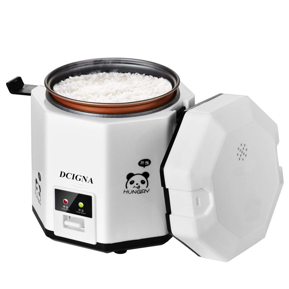 DCIGNA 1.2L Mini Rice Cooker, Electric Lunch Box, Travel, Small, Removable Non-stick Pot, Keep Warm Function, Suitable For 1-2 People - For Cooking Soup, Rice, Stews, Grains & Oatmeal