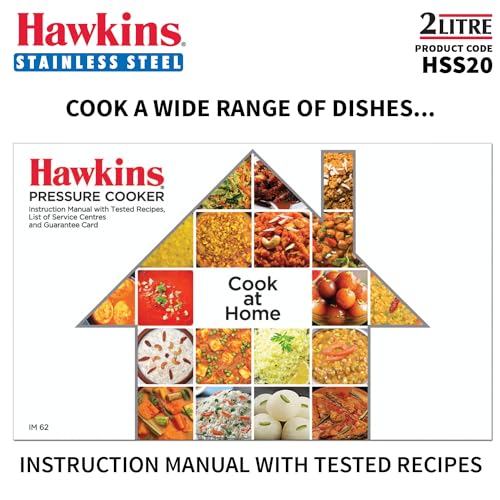 Hawkins B25 Pressure Cooker, 2 Litre, Silver