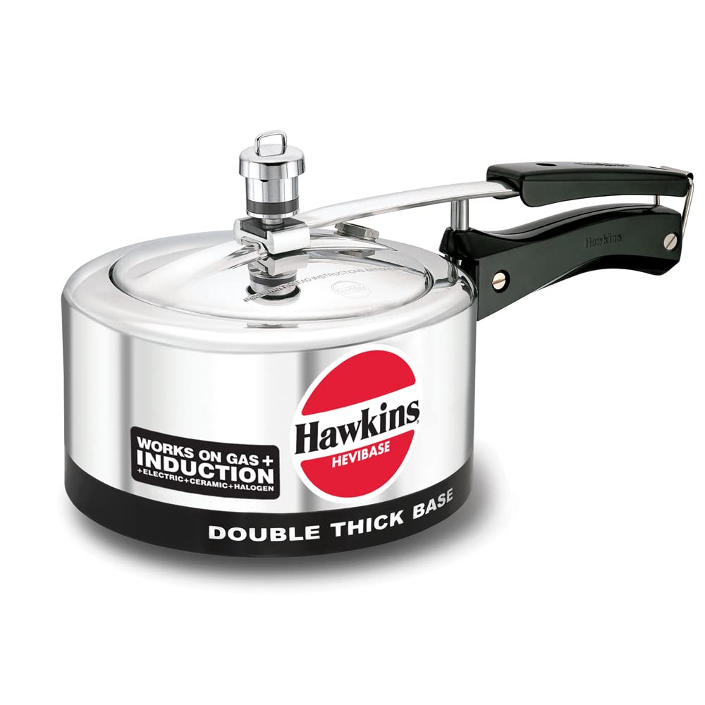 Hawkins Hevibase IH20 Pressure Cooker, 2-Litre, Silver