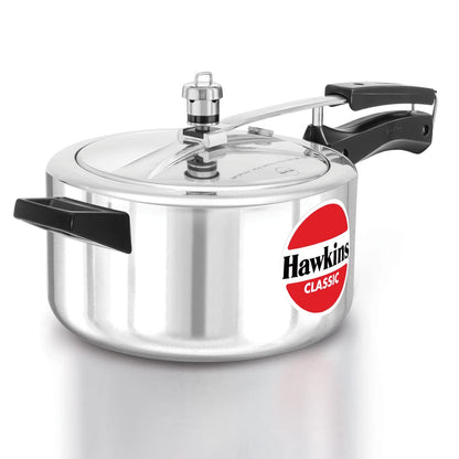 HAWKINS Classic CL40 4-Liter New Improved Aluminum Pressure Cooker, Small, Silver