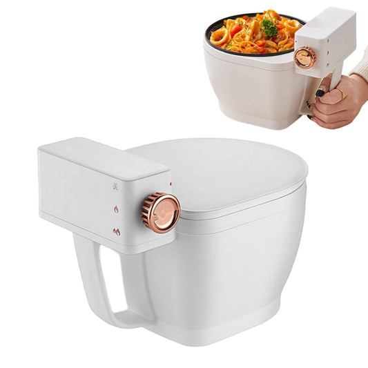 Toilet Slow Cooker - Funny Mini Slow Cooker, 1.8L Toilet Shaped Slow Cooker with 2 Adjustable Temperature Settings, Nonstick, Portable Crockpot for Stews & Dips, White