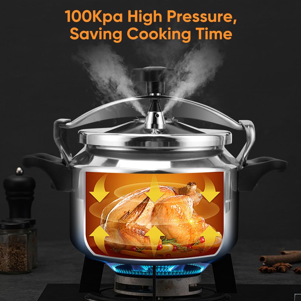 4L Pressure Cooker, Aluminum Alloy Cooking Explosion Proof Pressure Cooker Universally Suitable for Gas Stoves, Flat Top Stove