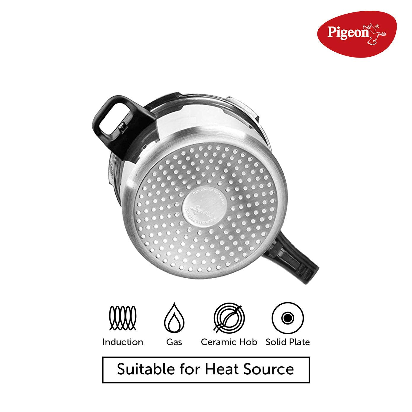 Pigeon Pressure Cooker - 3 Quart - Inox Stainless Steel Outer Lid Induction Base - Cook delicious food in less time: soups, rice, legumes, and more - 3 Liter