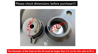 "Release Valve (Pressure Release Valve) Works With Selected (Not all) 4 and 8 Quart Crock-Pot Express Crock Multicookers. Will Not Fit 6 & 10 Qt Models". This is not created or sold by Crock-Pot.