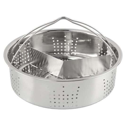 Vegetable Steamer Basket for Cooking, Stainless Steel Steamer Basket Rack, Mesh Steamer Basket Steamer Holder Trio Separator Set for Pressure Cooking(size:21 * 13cm)