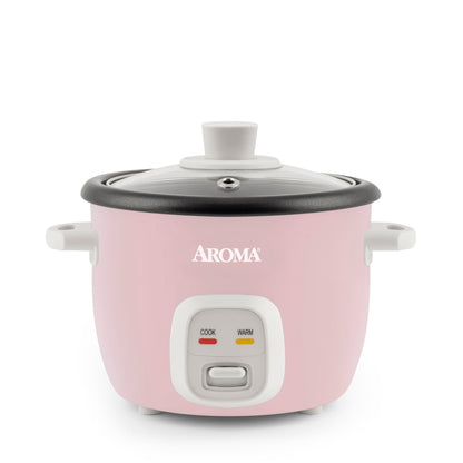 Aroma Housewares 4-Cups (Cooked) / 1Qt. Rice & Grain Cooker (ARC-302NGP), Pink