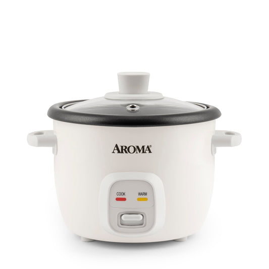 Aroma Housewares 4-Cups (Cooked) / 1Qt. Rice & Grain Cooker (ARC-302NG), White