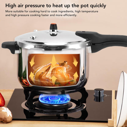 Pressure Pot for Cooking, 80KPA Stainless Steel Explosion Proof Household Pressure Cooker Multifunctional Kitchen Pressure Cooker with Safety Valve, Pressure Cooking Pot (2L)