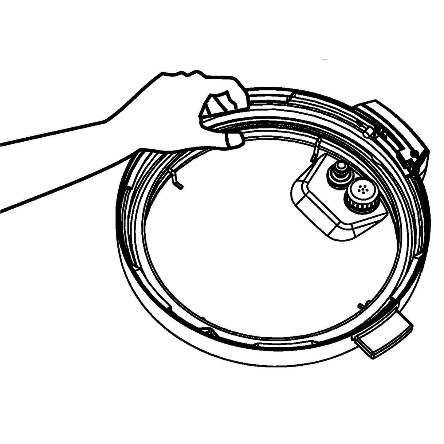 "GJS Gourmet Seal Ring Compatible With FARBERWARE 6 Quart 7-in-1 Programmable Pressure Cooker Model WM-CS6004W". This ring is not created or sold by Farberware.