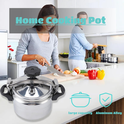 3 Quart Pressure Cooker, Compound Bottom Small Pressure Canner, Easy to Use Pressure Cooker Pot Suitable for Gas, Induction