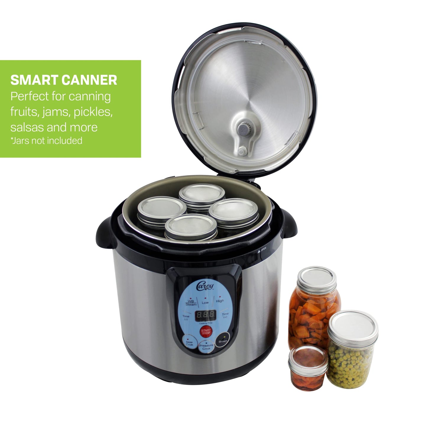 CAREY DPC-9SS Smart Electric Pressure Cooker and Canner, Stainless Steel, 9.5 Qt