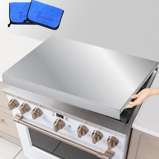 𝑱𝒊𝒔𝒄𝒖𝒍𝒐 Stainless Steel Gas Stove Top Cover(30x22x2.75 Inch), Stove Covers for Gas Stove Top, Stainless Steel Stove Cooktop Noodle Board, Gas Stove Kitchen Organizer, Expanding Kitchen Space