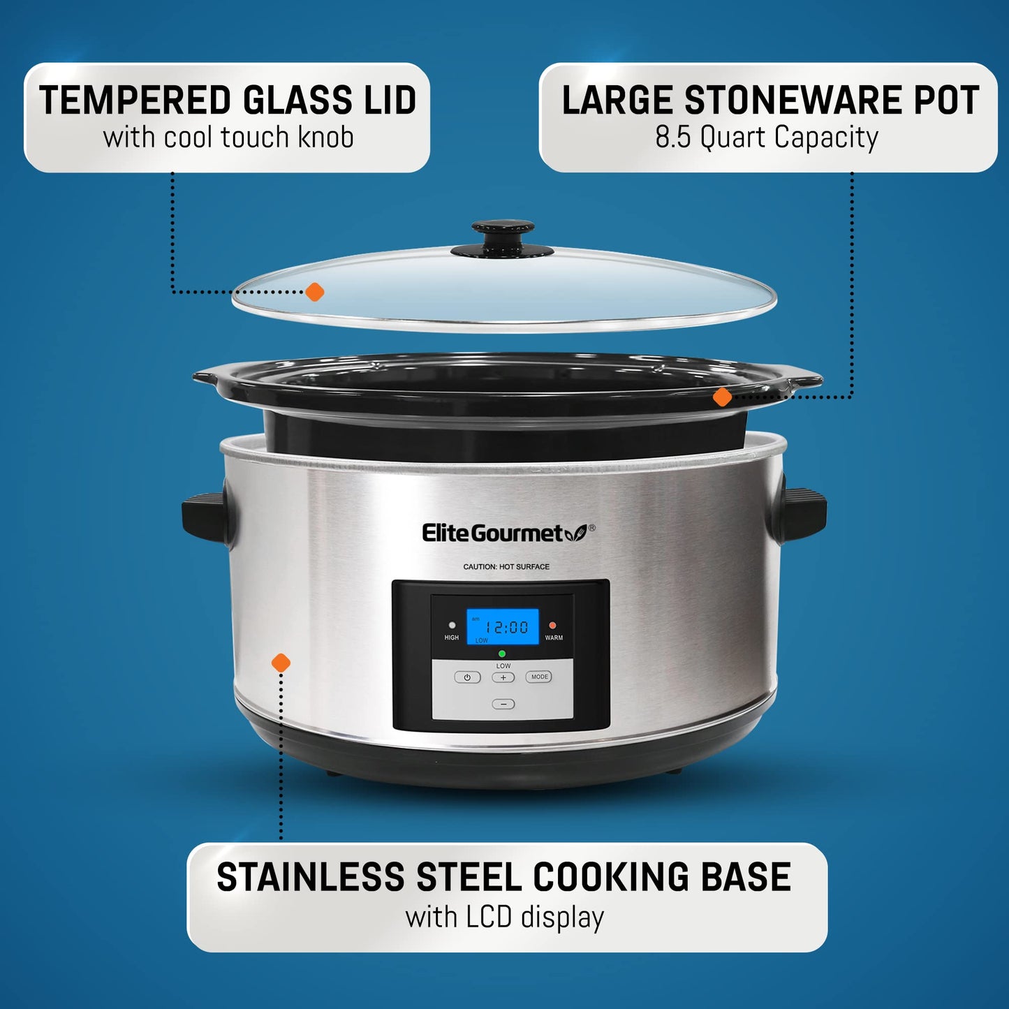 MST-900D Digital Programmable XL Jumbo Slow Cooker