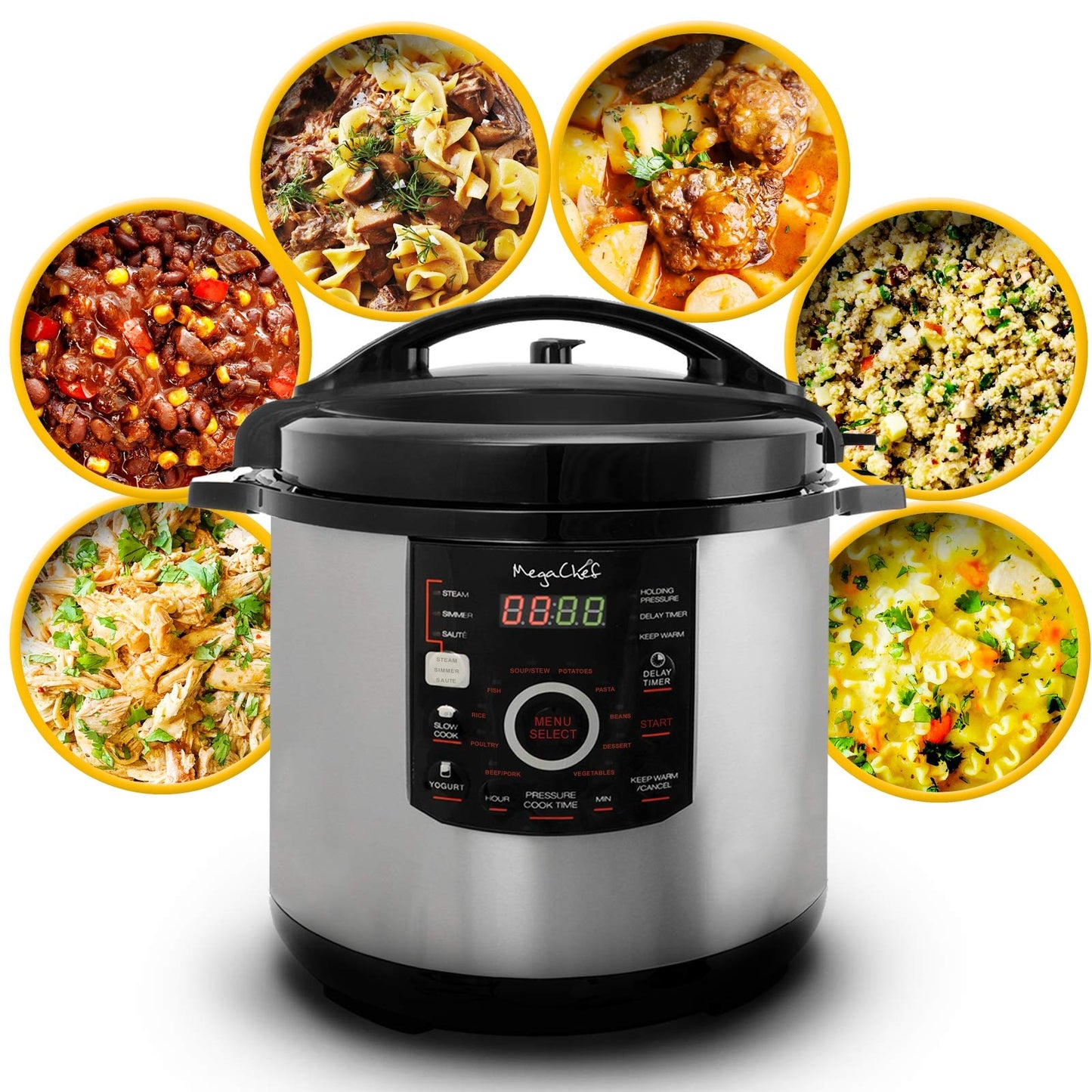 Megachef's 12 Quart XL Digital Pressure Cooker with 15 Presets