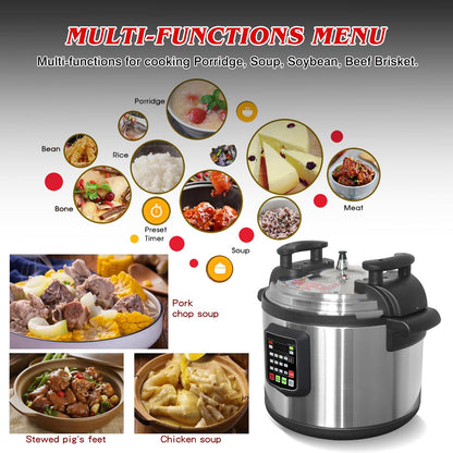 Kolice Commercial Multi-Function Pressure Cooker,Multi Cooker Pressue Canner With Non-stick Inner Pot, 15L (16 QT),2000W, only for 220V electric (NOT 110V) widely used in Hotel Restaurant Kitchen