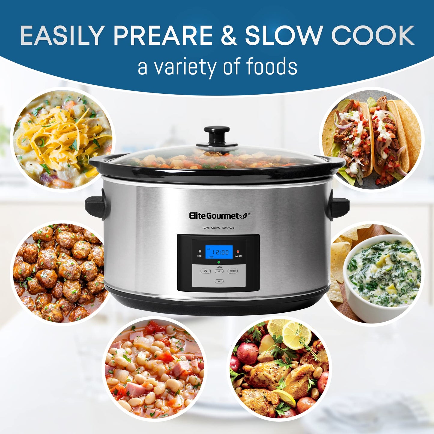 MST-900D Digital Programmable XL Jumbo Slow Cooker