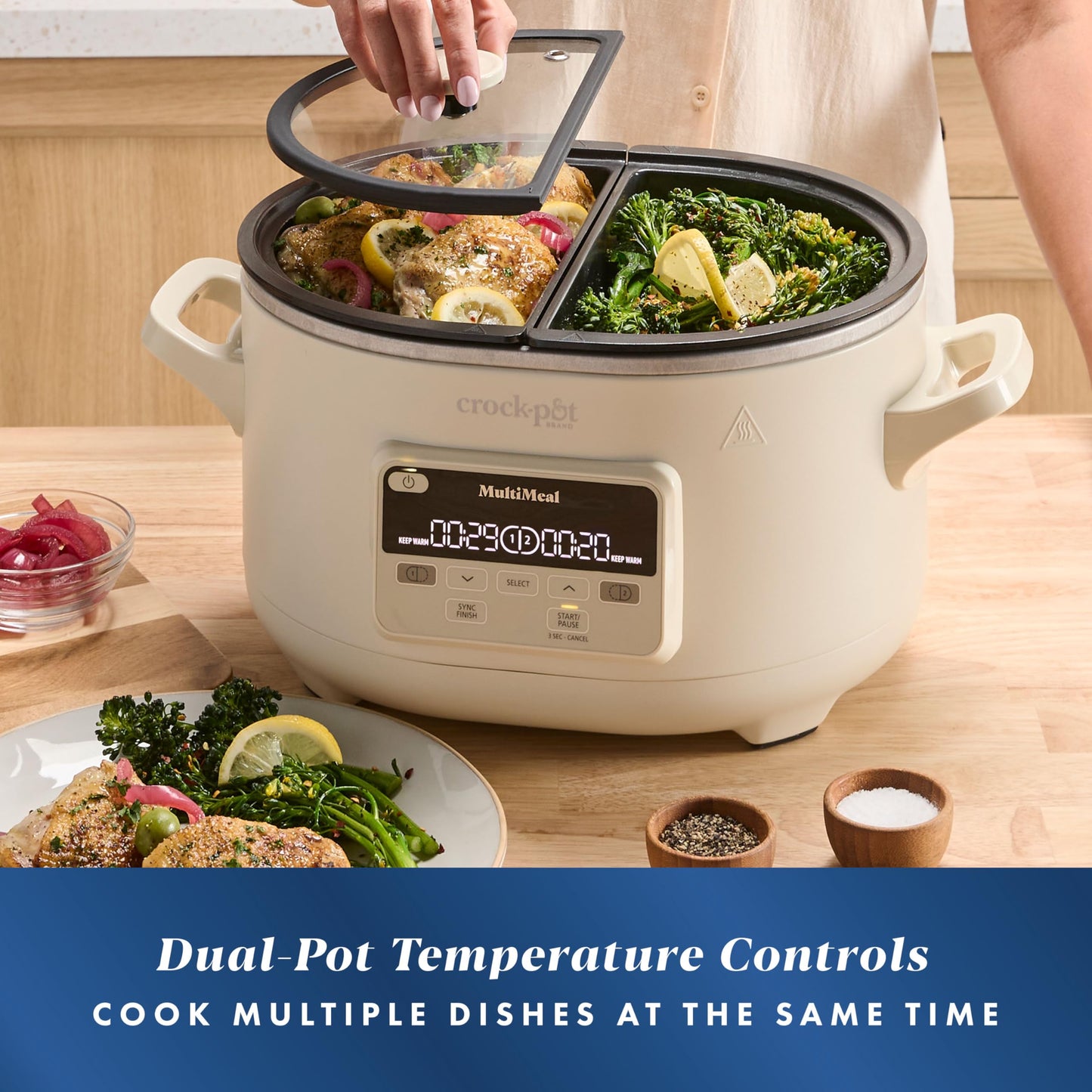 Crock-Pot MultiMeal Multicooker and Programmable Slow Cooker with Bake Function, Oat Milk