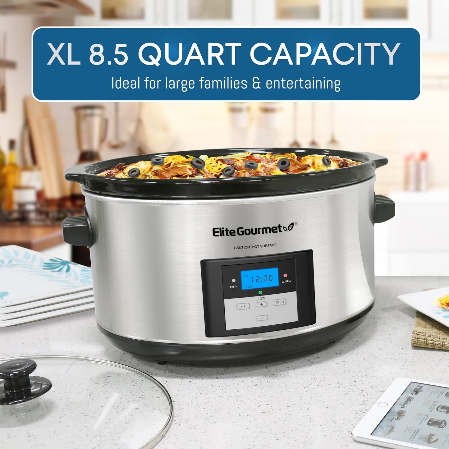 MST-900D Digital Programmable XL Jumbo Slow Cooker