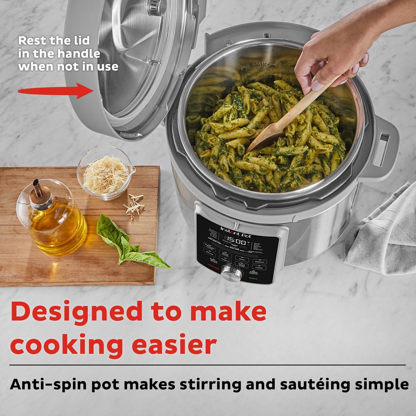 Instant Pot Duo Plus, 8-Quart Whisper Quiet 9-in-1 Electric Pressure Cooker, Slow Rice Cooker, Steamer, Sauté, Yogurt Maker, Warmer & Sterilizer, App With Over 800 Recipes, Stainless Steel