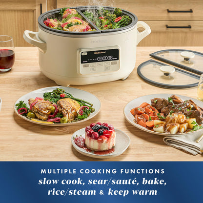 Crock-Pot MultiMeal Multicooker and Programmable Slow Cooker with Bake Function, Oat Milk