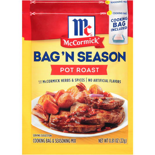 McCormick Bag 'n Season Pot Roast Cooking Bag & Seasoning Mix, 0.81 oz